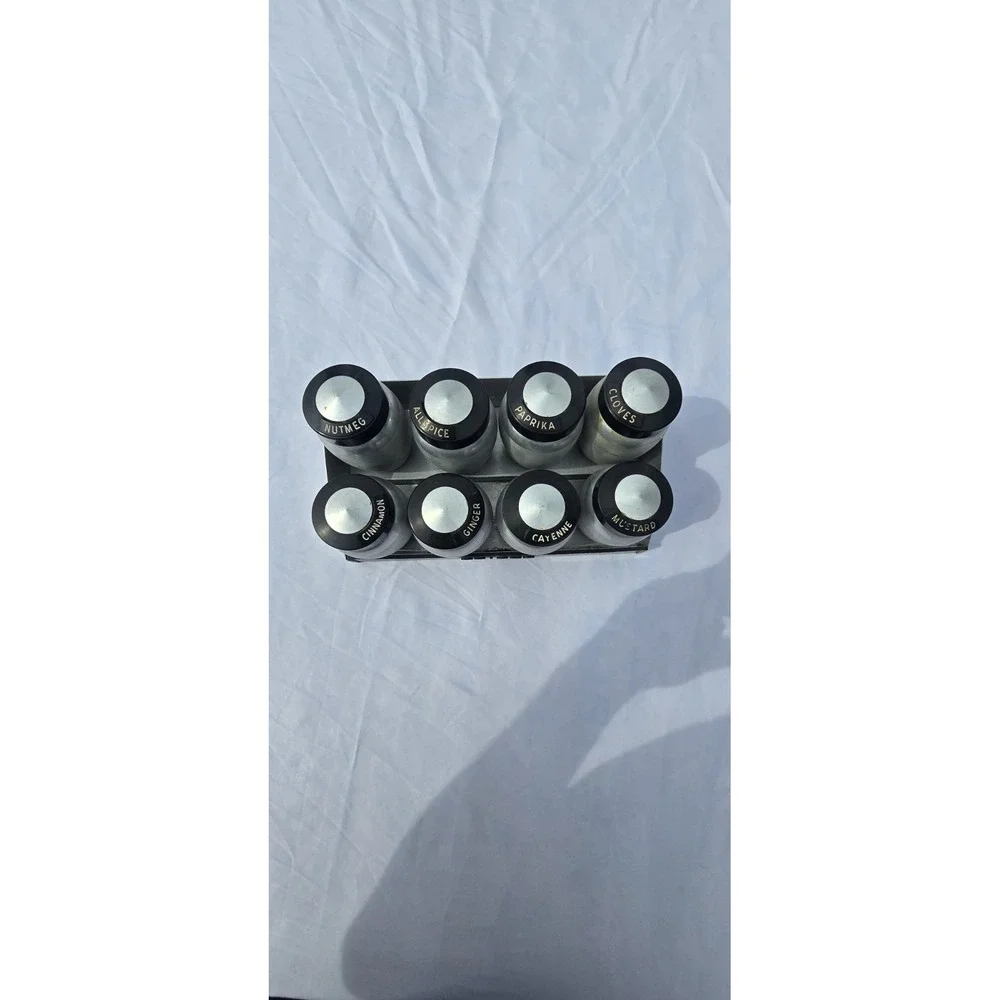 Aluminium Spice Rack set of 8 shakers by Kormex